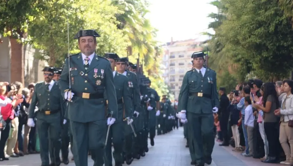 Huelva.- La Guardia Civil celebra el día de su patrona con un desfile en la Plaza de la Merced y una carrera solidaria