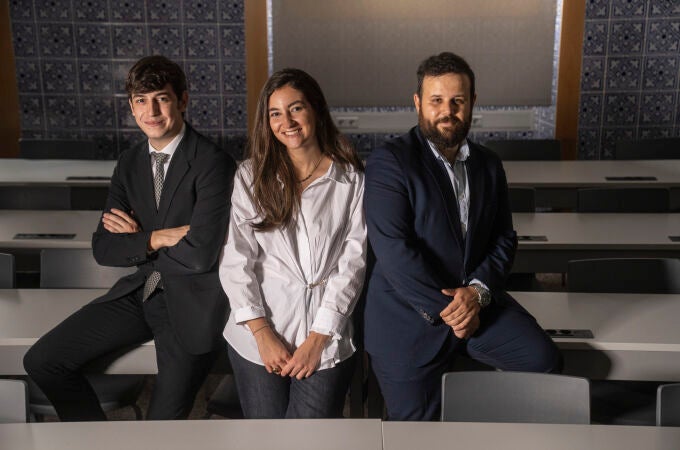 Finalistas de Madrid del concurso de oratoria en la Universidad de Comillas. David Jar