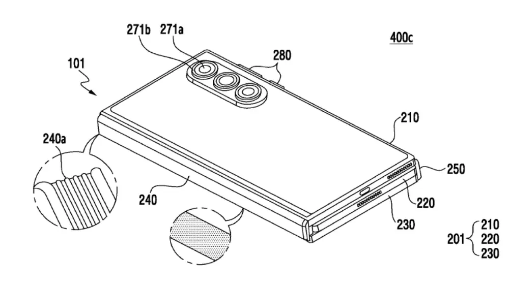 El diseño del Samsung Galaxy Z TriFold con la característica isla de cámaras