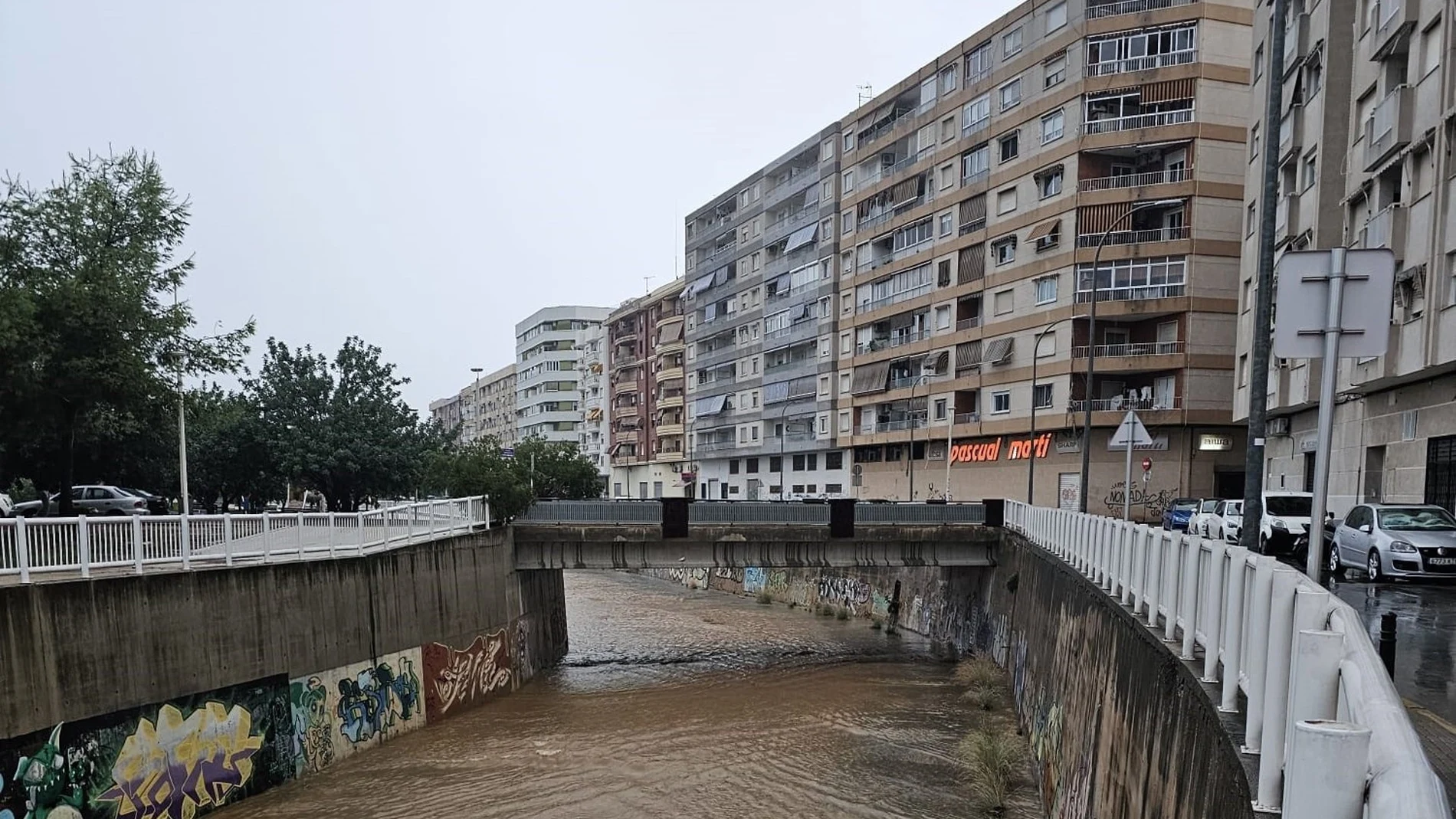 La dana Alice deja en Gandia (Valencia) picos de 150 l/m2 durante la madrugada