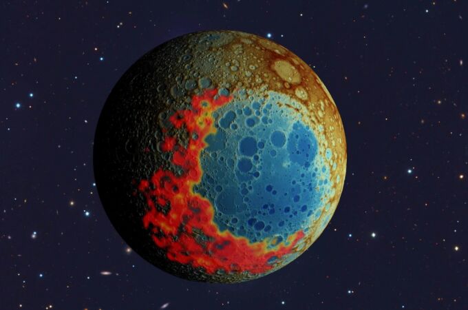 En rojo la zona donde aterrizaría la misión Artemis III
