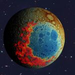 En rojo la zona donde aterrizaría la misión Artemis III