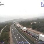 Cortada la AP-7 entre Freginals y Ulldecona (Tarragona) en ambos sentidos por inundaciones