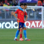 Izan Merino Rodríguez al finalizar el partido contra Colombia