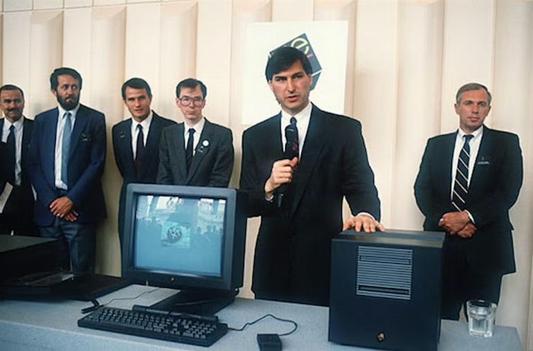 Steve Jobs, en su compañía NeXT