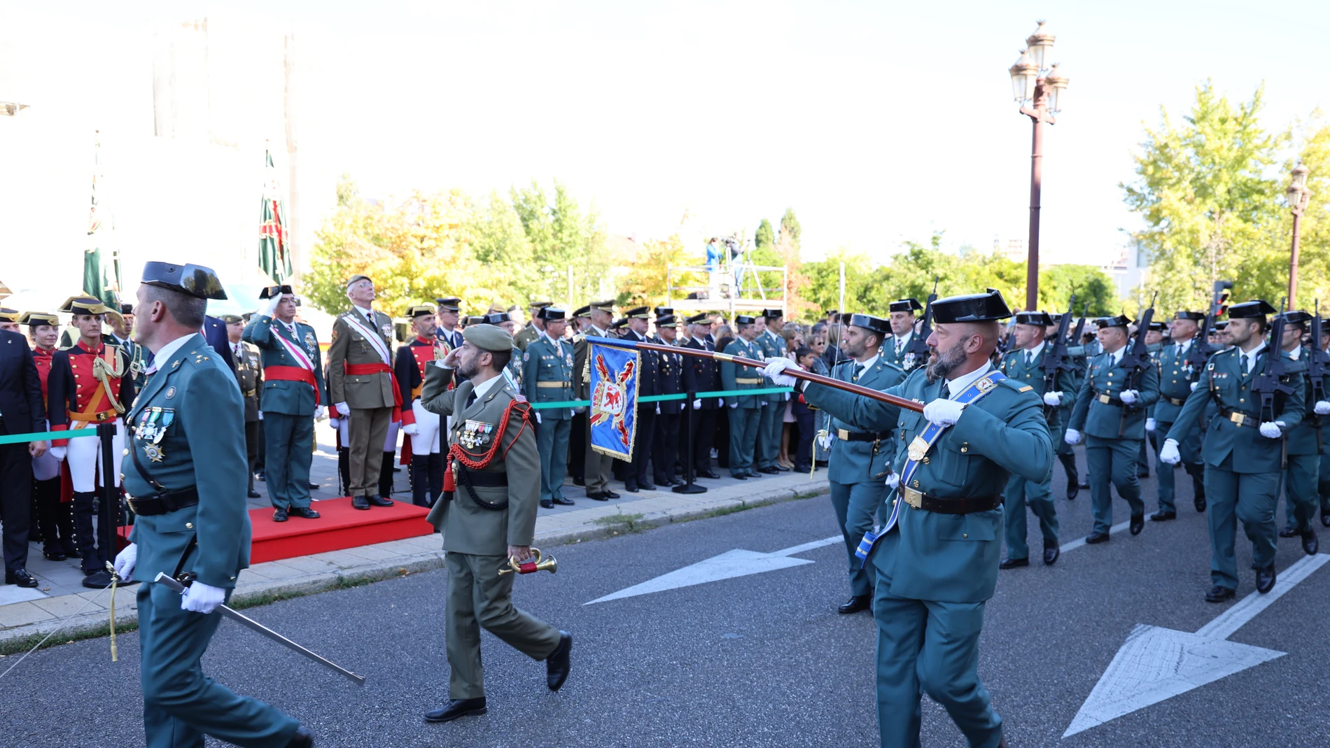 Celebración de la festividad de la patrona de la Guardia Civil en León presidida por el general de Brigada Jefe de la XII Zona de la Guardia Civil (Castilla y León), José Antonio Fernández de Luz de las Heras