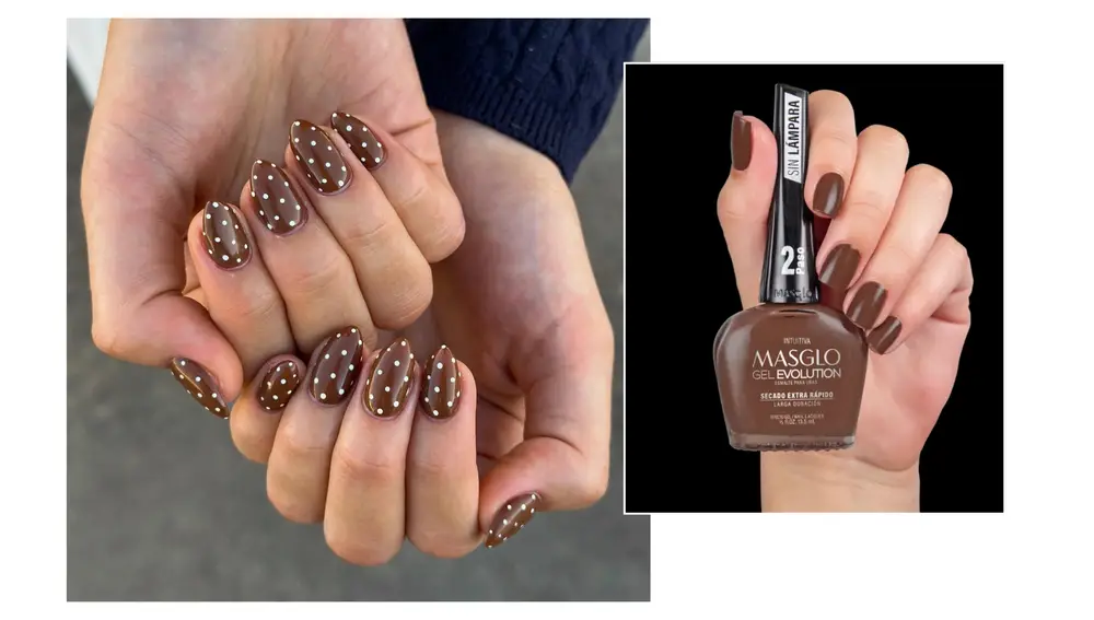 Polka dots marrón