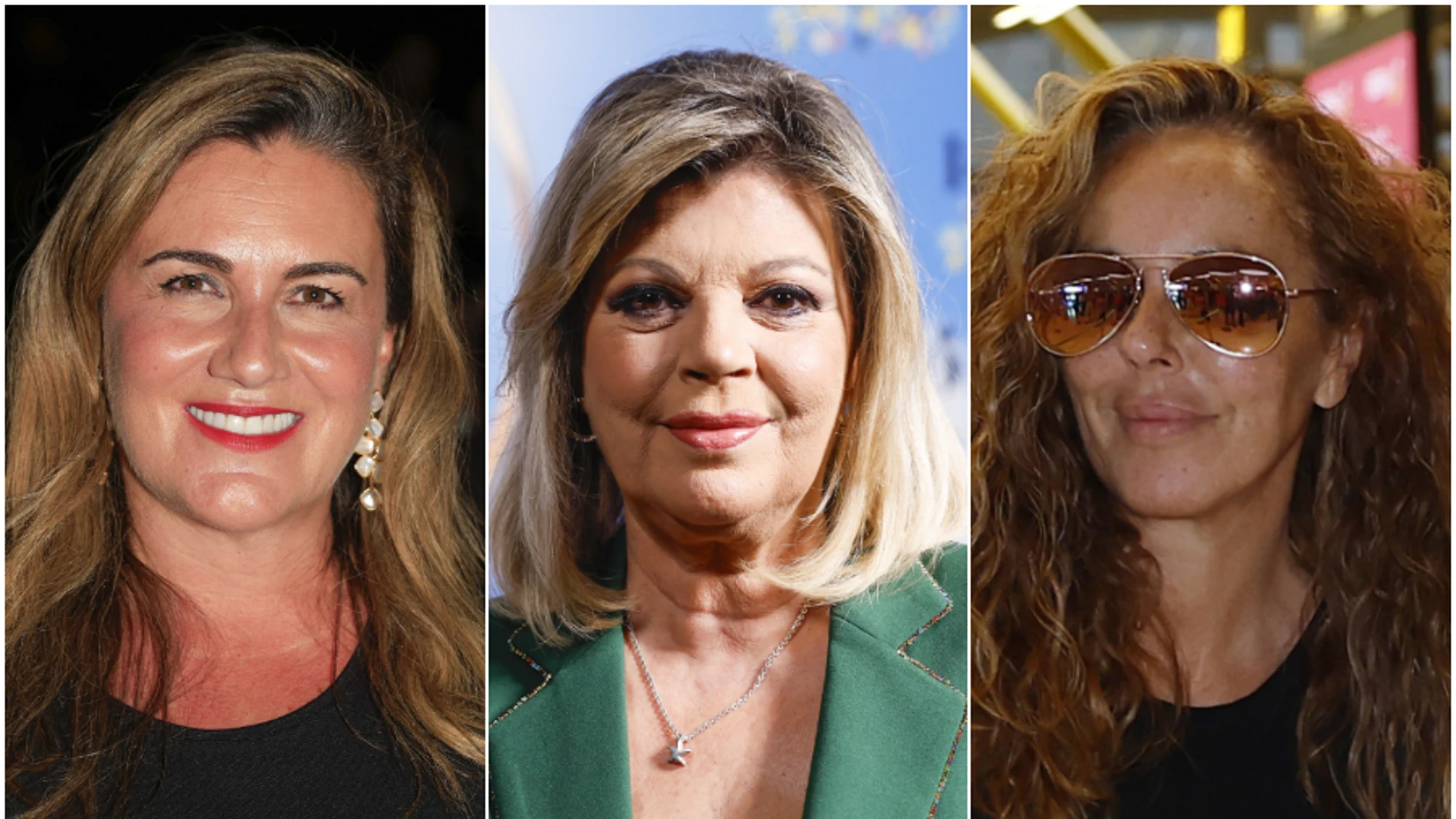 Carlota Corredera, Terelu Campos y Rocío Carrasco en un montaje
