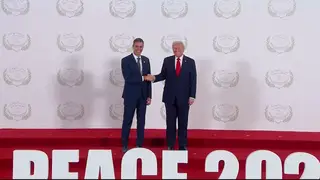 Saludo Sánchez Trump