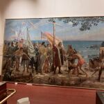 Restauran el cuadro de Colón dañado por activistas en tiempo récord