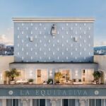 Recreación de la terraza de uno de los áticos de obra nueva del edificio de La Equitativa, en Zaragoza