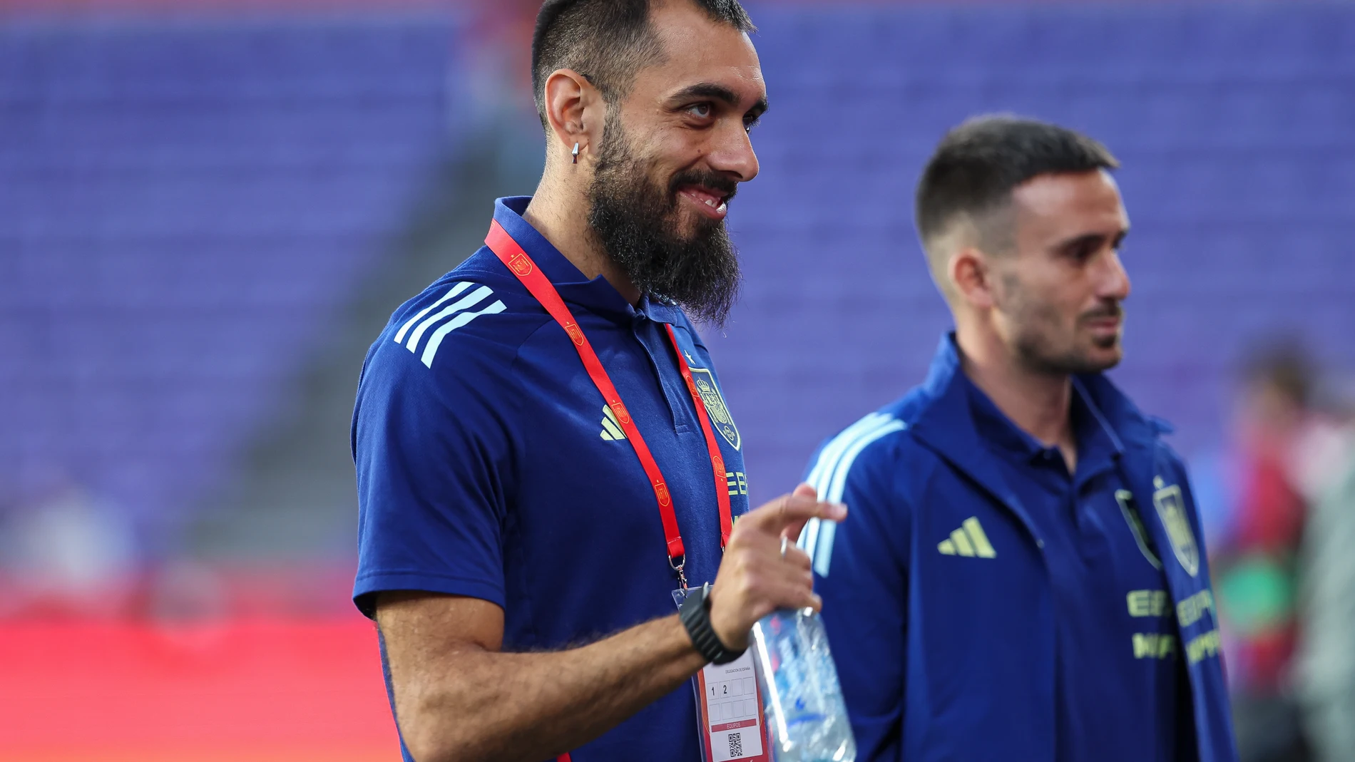 Borja Iglesias of Spain gestures before the FIFA World Cup 2026 qualifier match between Spain and Bulgaria at Jose Zorrilla on October 14, 2025 in Valladolid, Spain. AFP7 14/10/2025 ONLY FOR USE IN SPAIN