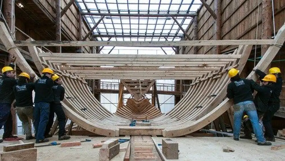 Construcción de la replica de nao San Juan.