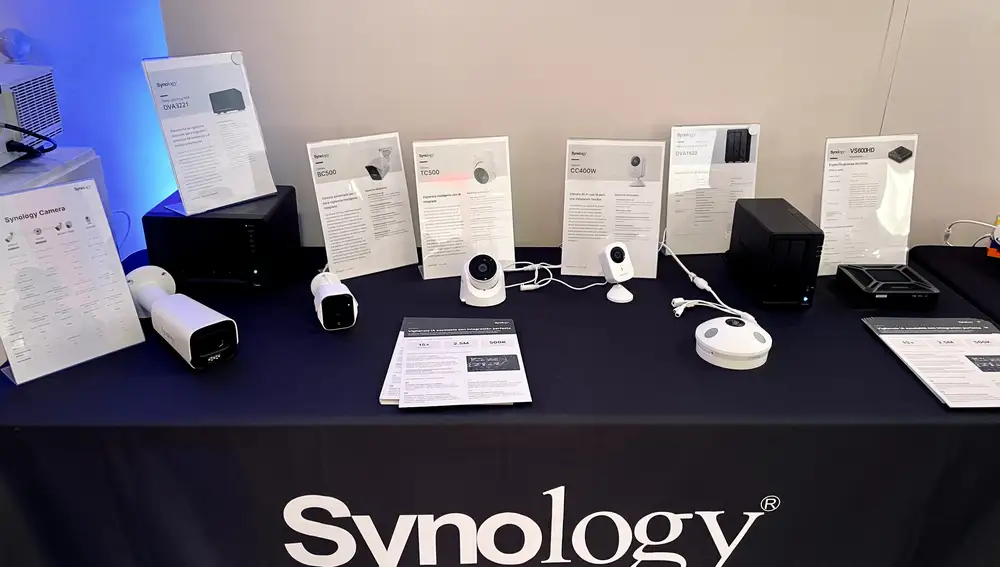 El stand de soluciones de videovigilancia de Synology