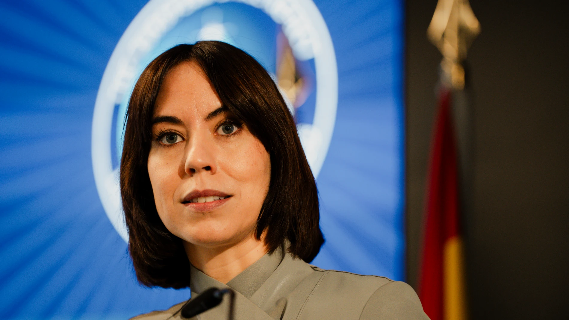 La ministra de Ciencia e Innovación y Universidades, Diana Morant, interviene durante un acto en el Centro Europeo de Astronomía Espacial (ESAC), a 16 de octubre de 2025, en Villanueva de la Cañada, Madrid (España). Figuras destacadas han visitado la Agencia Espacial Europea (ESA) para intervenir en el acto de su 50º aniversario. 16 OCTUBRE 2025 Mateo Lanzuela / Europa Press 16/10/2025
