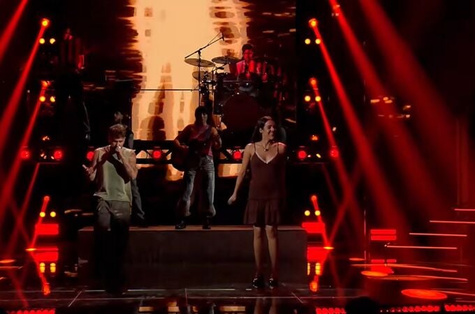 Dani Fernández y Valeria Castro en la gala 4 de 'OT 2025'