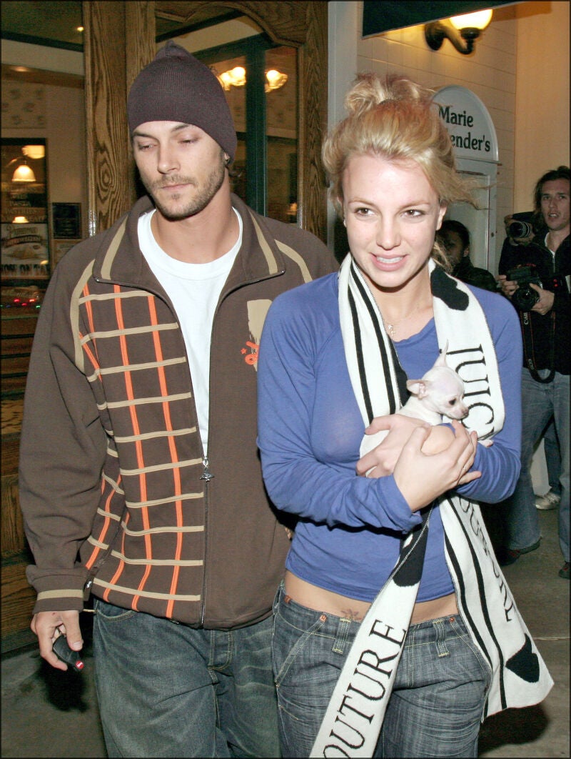 Kevin Federline y Britney Spears en 2004