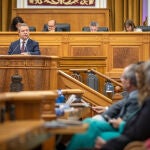 El presidente de Castilla-La Mancha, Emiliano García-Page, durante el Estado de la Región