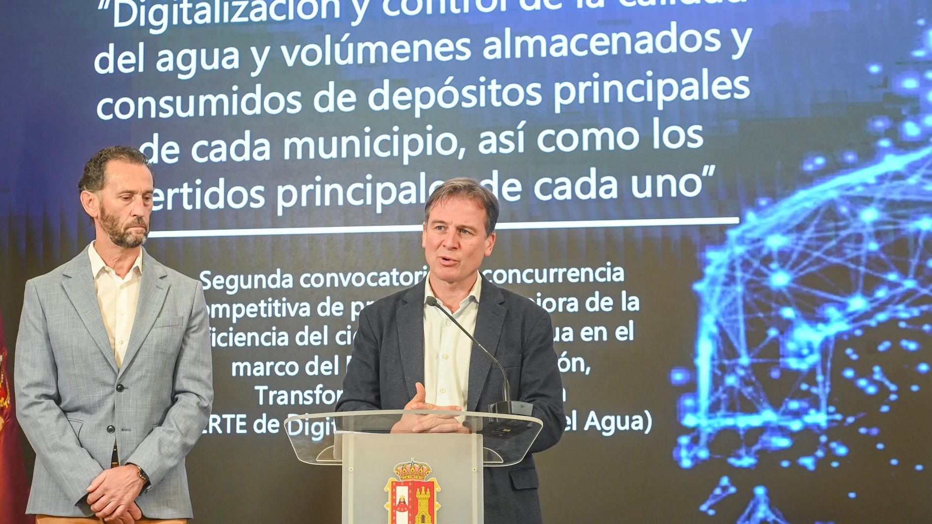 Borja Suárez durante la explicación del proyecto