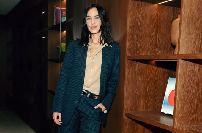 Alexa Chung en un evento en Madrid.