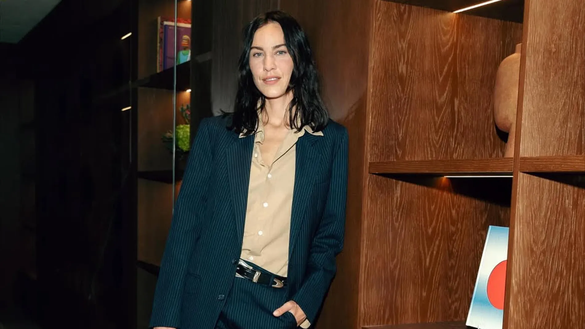 Alexa Chung en un evento en Madrid.