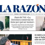 Portada de LA RAZ&Oacute;N de este viernes 17 de octubre de 2025
