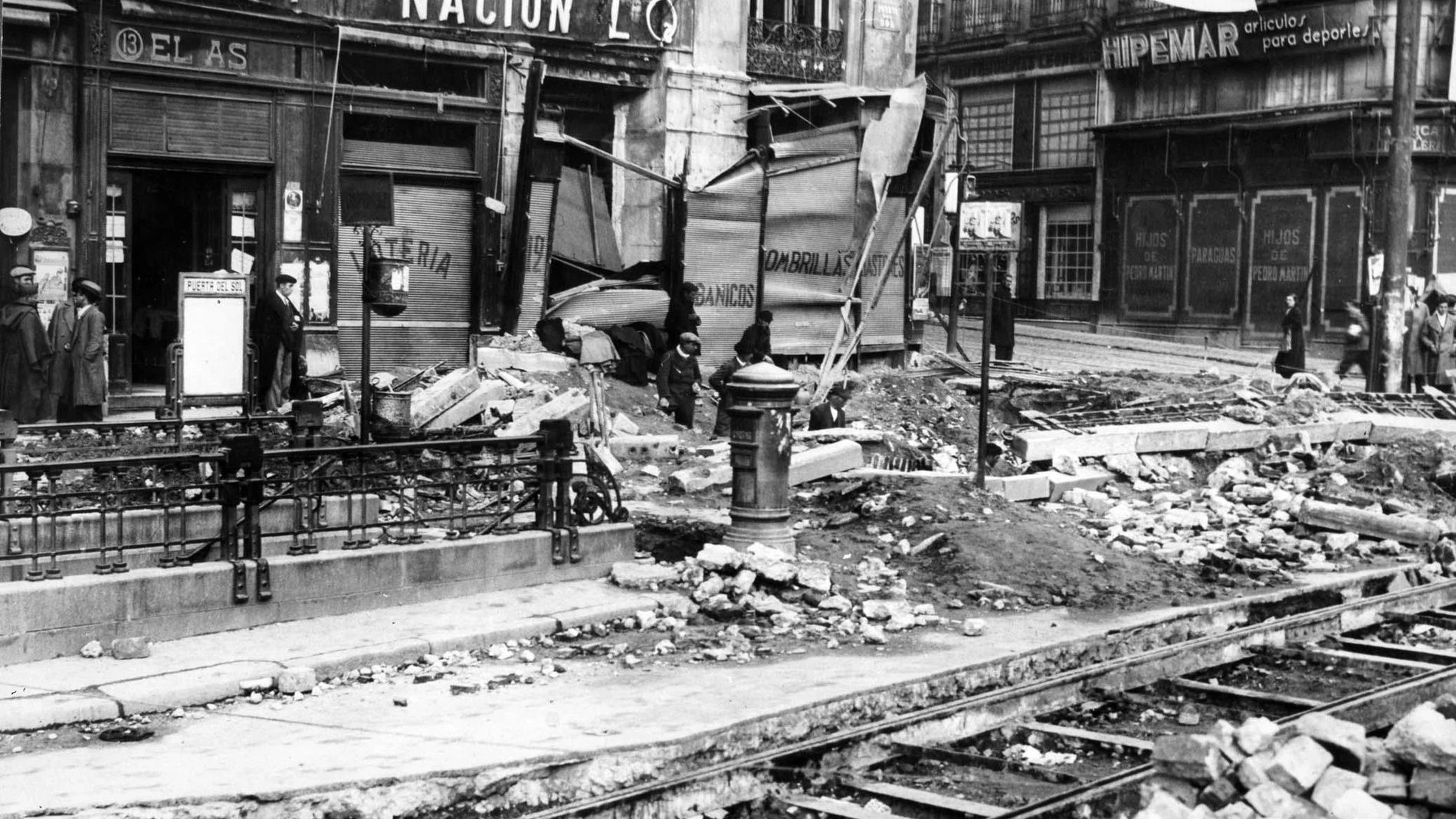 Una imagen de Madrid bombardeado durante la Guerra Civil española