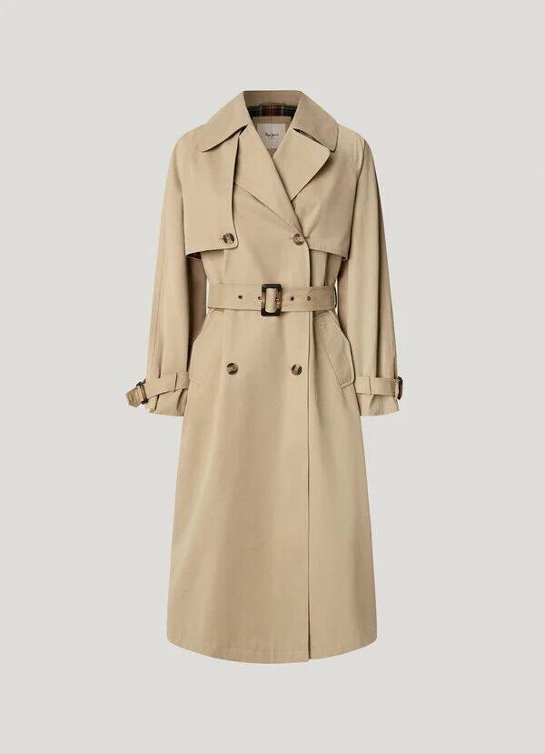 Gabardina beige.