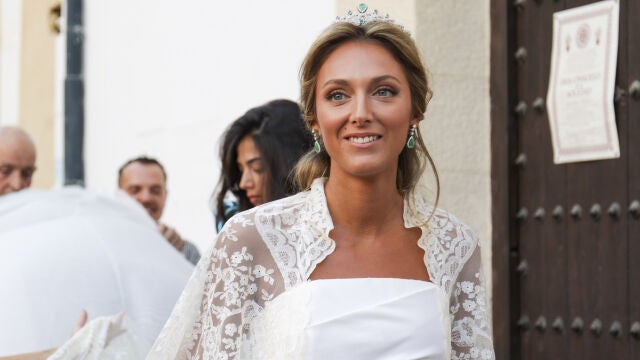 El vestido de novia de María Luisa Arrospide.