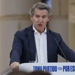 Feijóo en un acto con autónomos en Soria