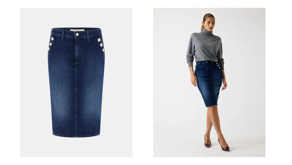 Falda denim