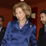 La Reina Sofía en un evento musical en Madrid.