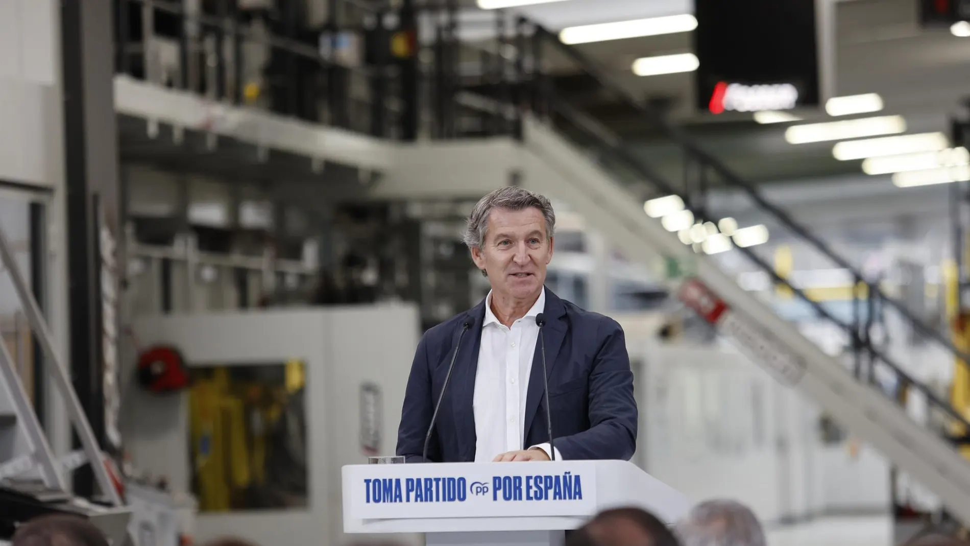 El presidente del Partido Popular, Alberto Núñez Feijóo, en Soria