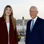 La Infanta Sofía con el Presidente de Portugal.