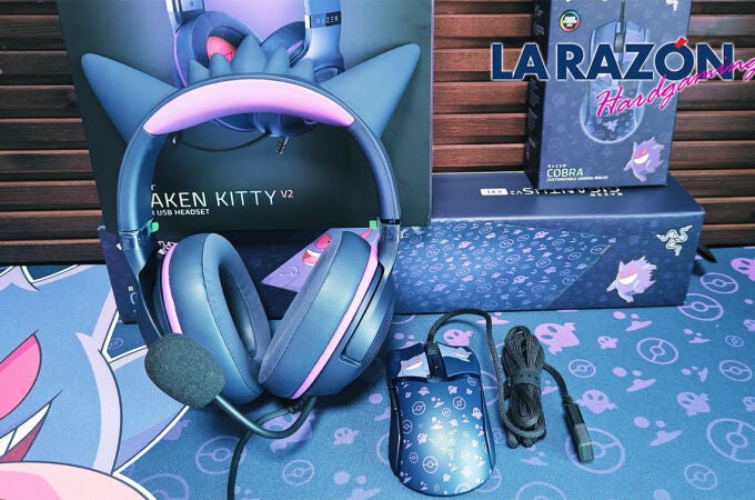 La sombra de Gengar da estilo a nuestro escritorio con sus versiones de Razer Kraken Kitty V2, Cobra y Gigantus V2 XXL