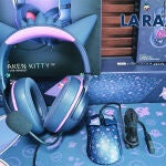 La sombra de Gengar da estilo a nuestro escritorio con sus versiones de Razer Kraken Kitty V2, Cobra y Gigantus V2 XXL