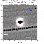 El halo blanco que se ve en la imagen es la "anticola" que apunta en la dirección del Sol.