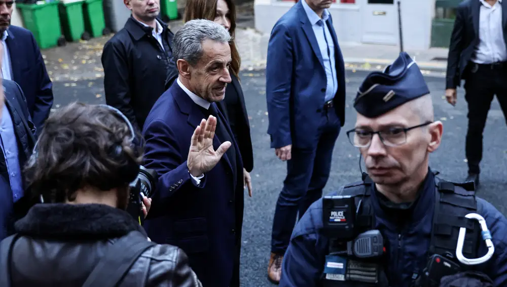 Demonstration in support of former French President Nicolas Sarkozy