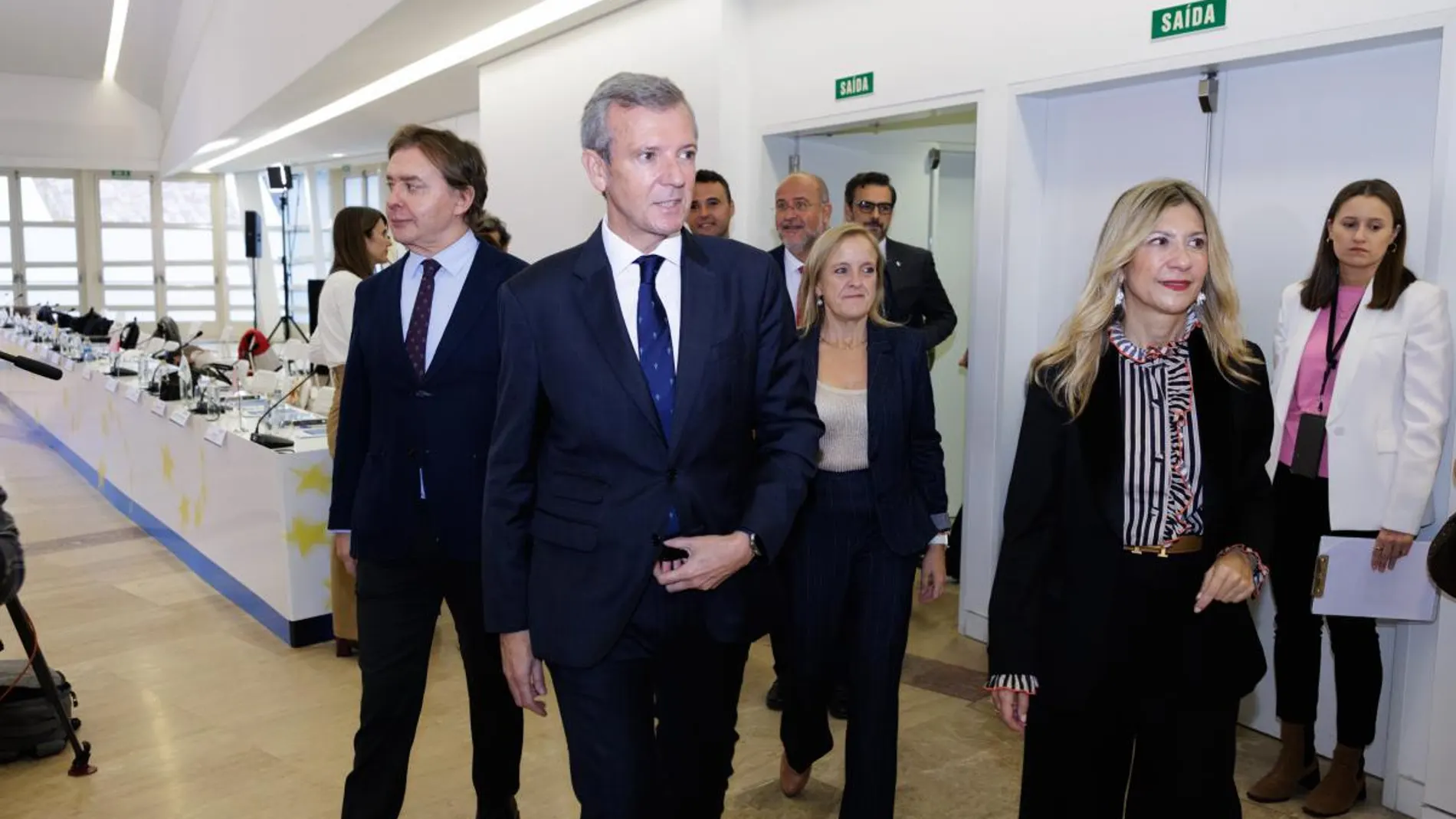Rueda, hoy, a su llegada al Comité de las Regiones.