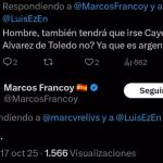 Post de Marcos Francoy en 'X'