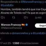 Post de Marcos Francoy en 'X'