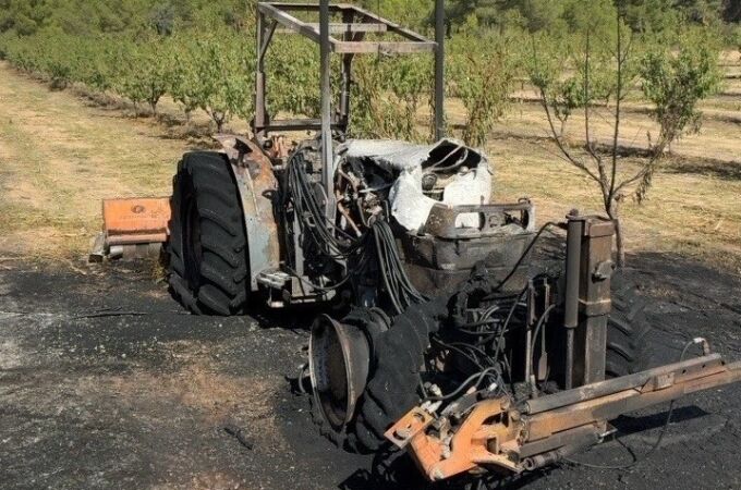 Estado en el que ha quedado el tractor Estado en el que ha quedado el tractor