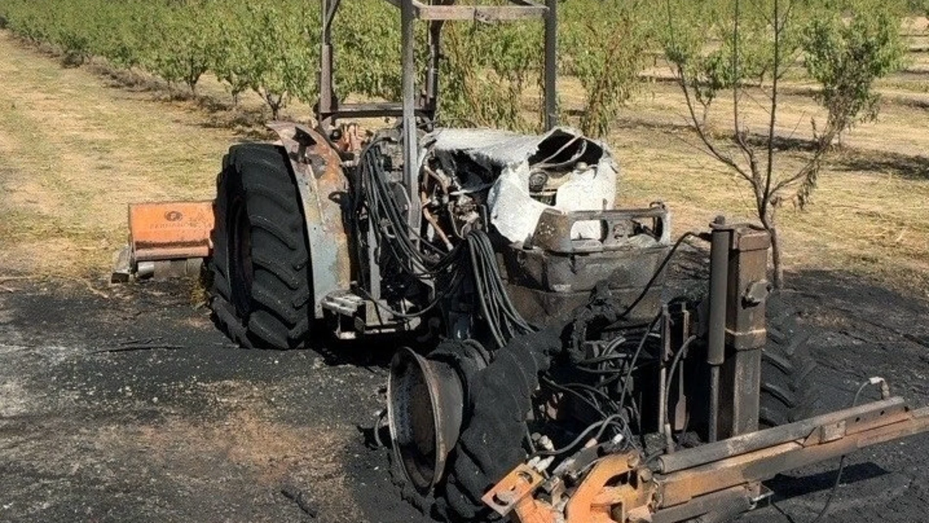 Estado en el que ha quedado el tractor