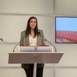 La portavoz del grupo de PSC-Units en el Parlament, Elena Díaz