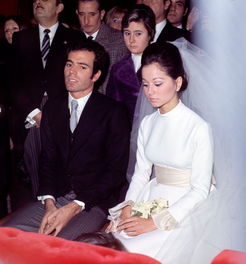 Isabel Preysler y Julio Iglesias el día de su boda