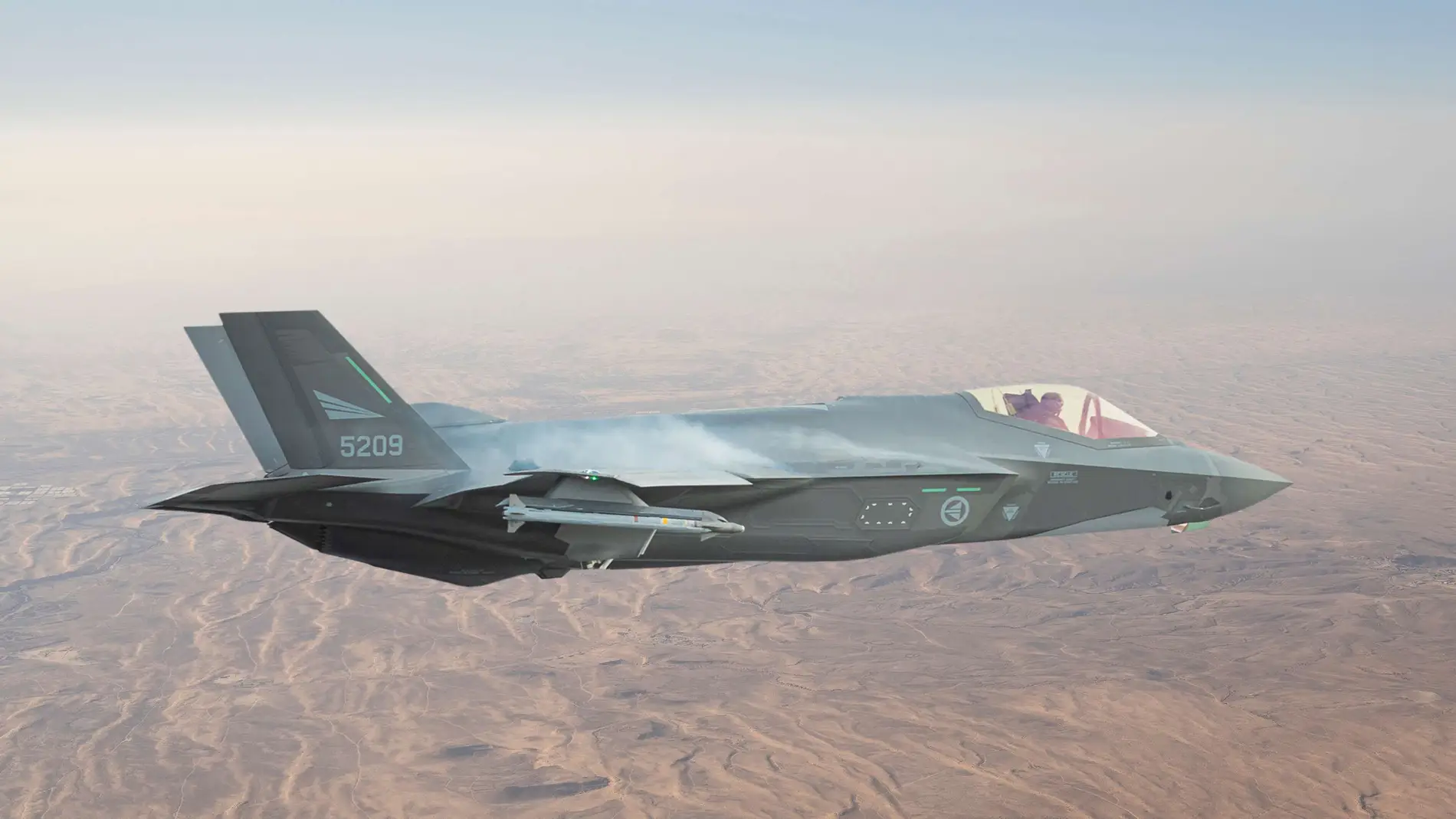 avión de combate en vuelo