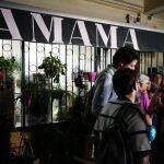 La presidenta de Amama, Ángela Claverol atiende a los medios de comunicación