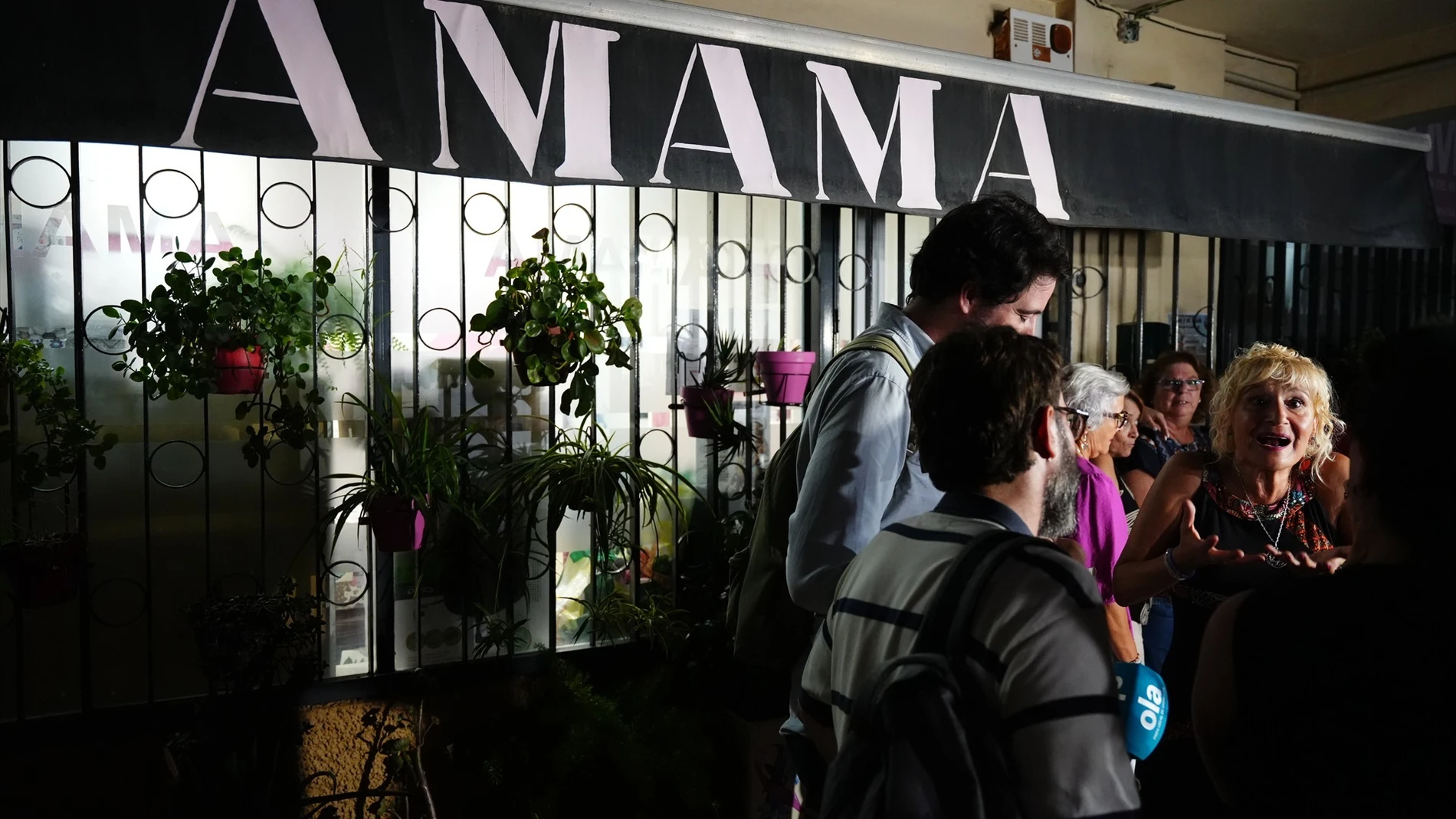 La presidenta de Amama, Ángela Claverol atiende a los medios de comunicación