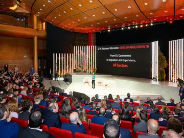 Imagen de la Conferencia Internacional de Banca del Santander en la edición de 2024. Imagen de la Conferencia Internacional de Banca del Santander en la edición de 2024.