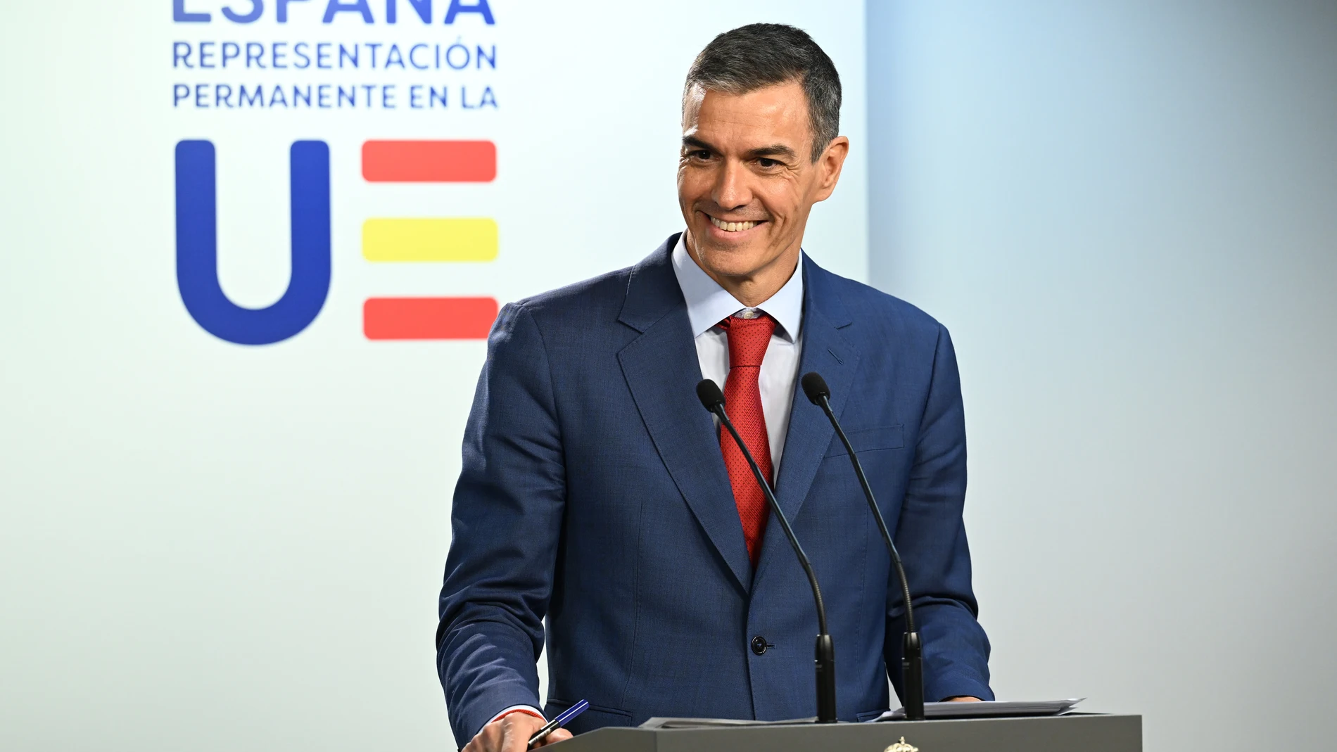 El presidente del Gobierno, Pedro Sánchez, en rueda de prensa en Bruselas Borja Puig de la Bellacasa / Europa Press 23/10/2025